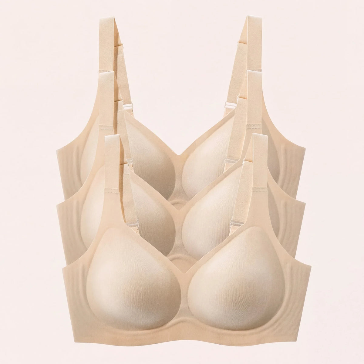 Kit 3 Sutiãs Luna Comfort - Efeito Invisível e Zero Marcas