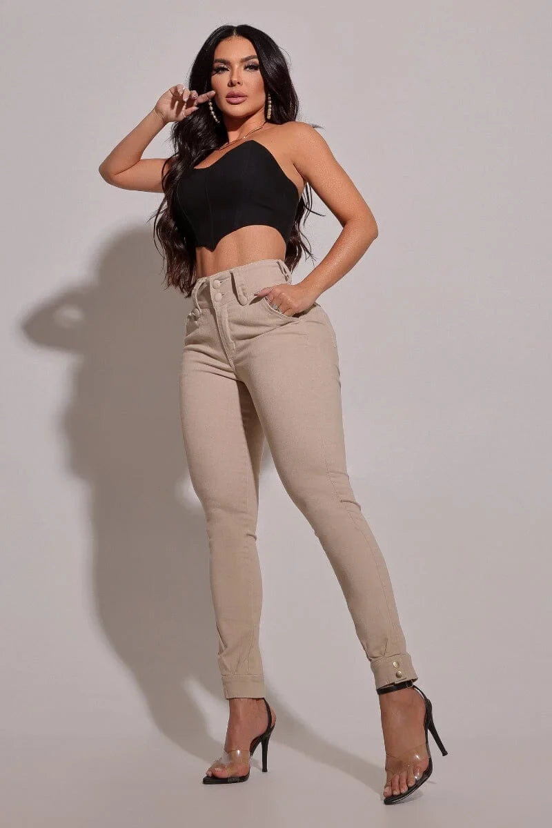 Vyzza | Calça Jeans Modeladora Nude CH94 | foto 3