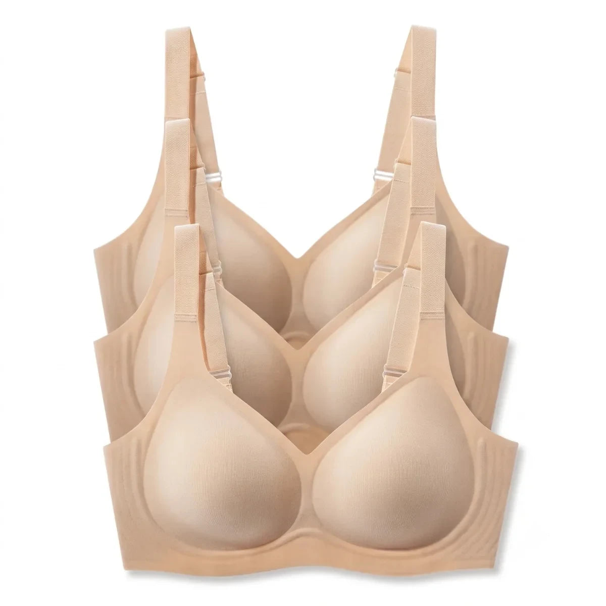 Kit 3 Sutiãs Luna Comfort™ - Efeito Invisível e Zero Marcas
